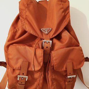 Prada Double Front Pocket Backpack Tessuto Small RARE discontinued color